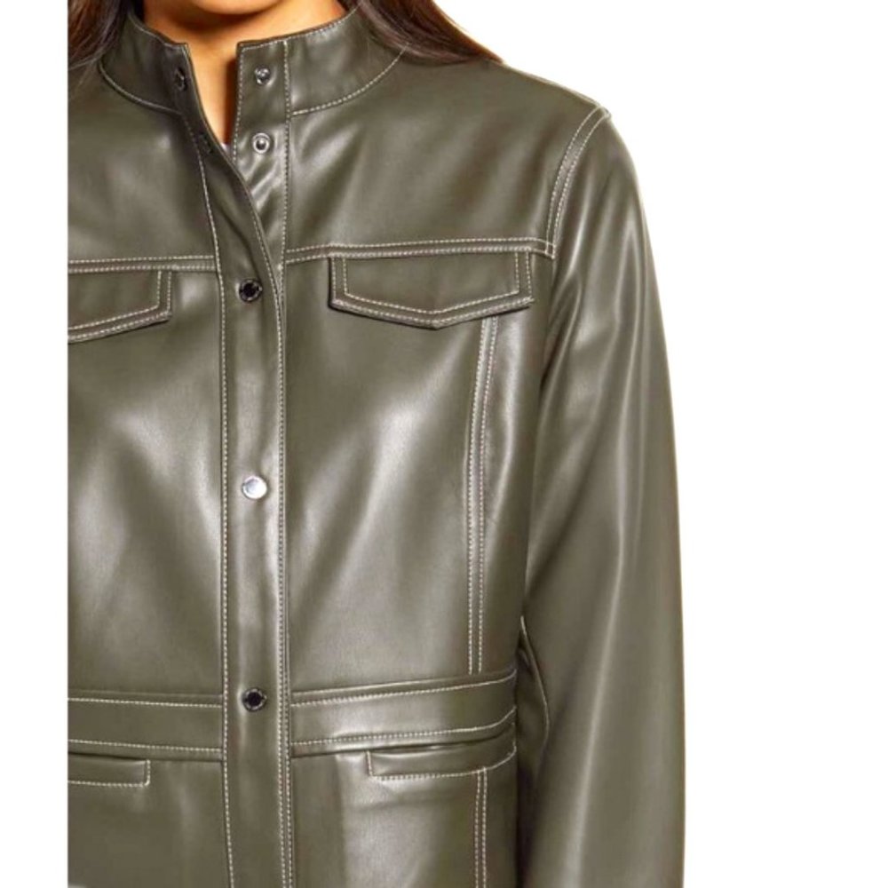 Sam Edelman Faux Leather Shirt Jacket